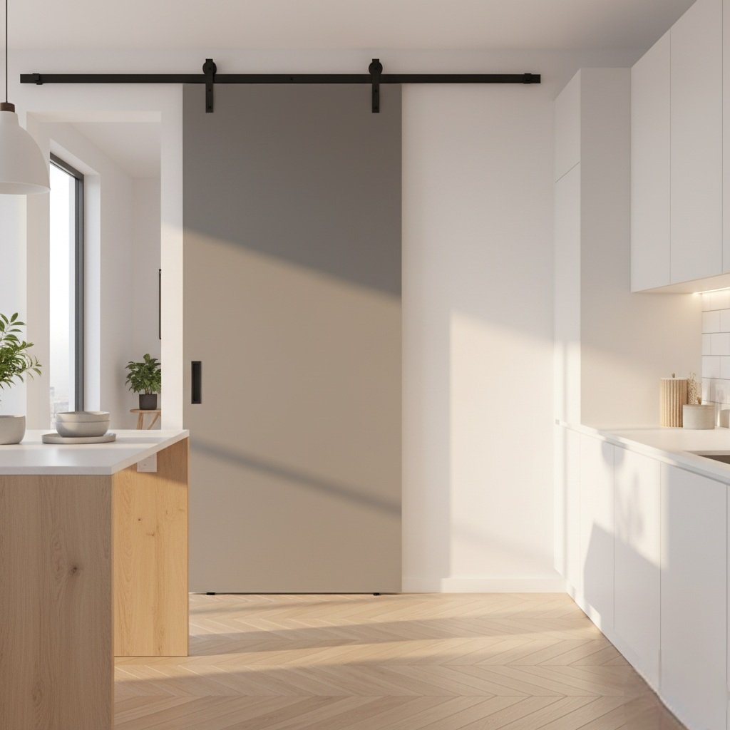 puerta lacada, a medida corredera para cocina