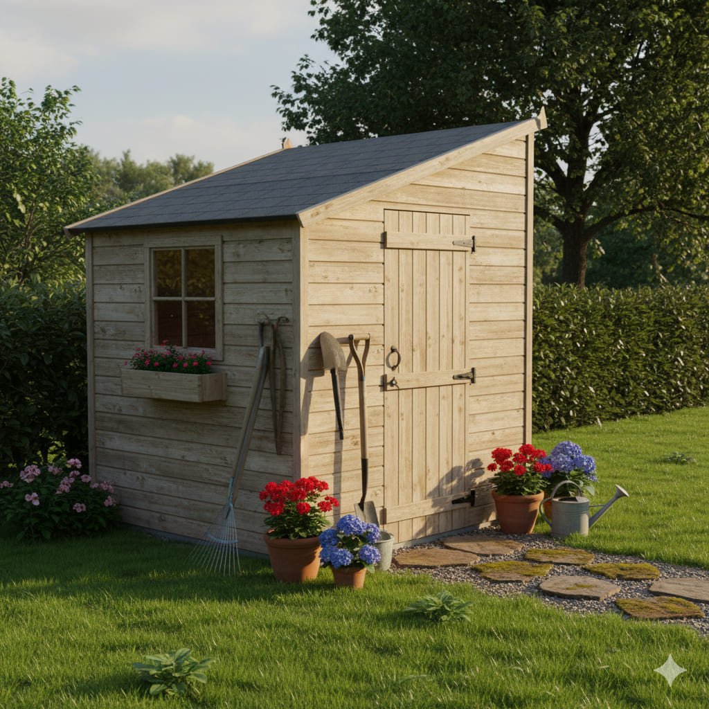 casa de jardín de madera